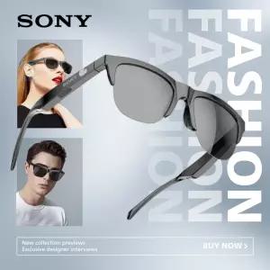 오리지널 소니 스마트 안경 블루투스 선글라스 통화 야외 스포츠 헤드셋 가벼운 방수 자외선 차단 음악