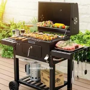 (선택 대형 훈제바베큐그릴)직화 훈제 고기숯불 특대형 바베큐그릴 캠핑 화로 불판 그릴 바베큐
