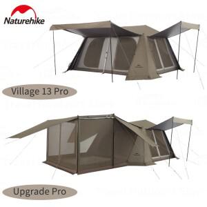 네이처하이크 빌리지 13 프로 캠핑 텐트 티타늄 블랙 글루 캐노피 선쉐이드 자동 아웃도어 쿨 기어 4룸