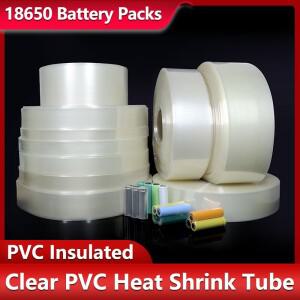 1/3/5M 투명 PVC 열수축 튜브 103~500mm 절연  배터리 랩 18650 팩 필름 케이블 보호