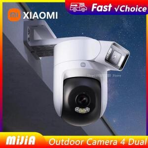 원래 샤오미호환 mijia 야외 카메라 4 듀얼 렌즈 5MP 3K HD 뷰 모니터링 파노라마 추적 IP66 비바람에 견디