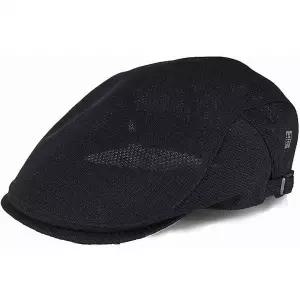 11428567 남자 헌팅캡 베레모 팔각모 뉴스보이캡 닥스 헌팅 모자 남성용 메쉬 통기성 봄·여름 시원함/블랙