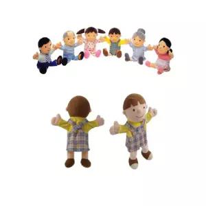 유아 실내 엄마표 소꿉 가족 구성원 놀이 손인형 6종 [AWK7183]