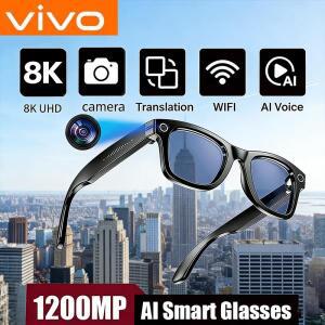VIVO 1200W 8K HD 카메라 AI 스마트 안경 번역 사진 비디오 녹화 방수 통화 선글라스 2026 신제품
