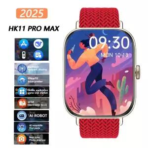 호환  HK11 Pro MAX 스마트워치 AMOLED 스크린 1GB AI 번역 로컬 앨범 음악 재생 일정 알림 스포츠 시계 남