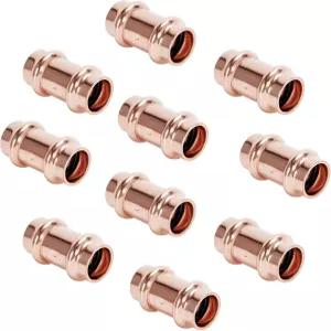 체르보 구리 프레스 피팅 34인치 커플링 및 스톱 제로 리드 P 10팩 배관용 유압 도구 사용스톱 34과 10