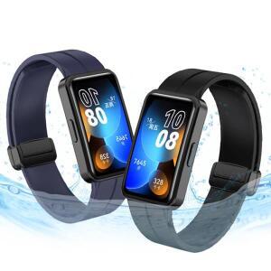 화웨이 밴드 9 8 용 마그네틱 실리콘 스트랩 화웨이 밴드 8 액세서리 용 스마트 시계 교체 팔찌 소프트 스