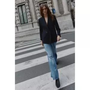 [국내배송] 자라 ZARA 더블 브레스트 오버사이즈 블레이저 - 스트라이프 956367