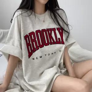 순면티셔츠 여성 4컬러 브루클린 오버핏 맨투맨 여름 반팔티셔츠