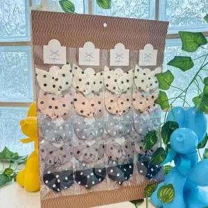 [반려] 강아지 도트 바니 빗살핀 20개 세트 반려견 머리핀