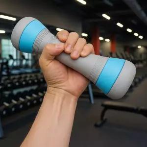 스텝바디 덤벨 무게조절 (블루) 2개세트(2kg) 아령