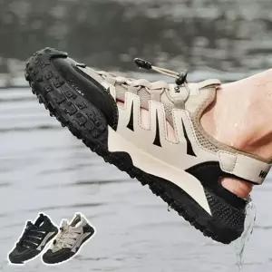 [룽스]데일리 남성가죽샌들 쿠션 아웃도어 샌들