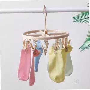 360도 회전 12클립 빨래 집게 걸이 행거 건조대