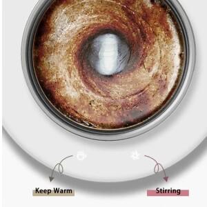 2in 1 커피 컵 따뜻한 홈 오피스 용 자동 교반 머그잔 USB 믹싱 음료 가열 플레이트