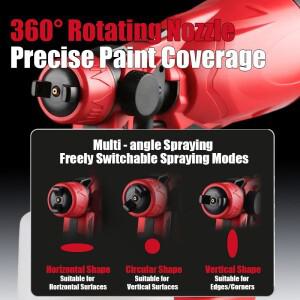 전기 스프레이 건 고압 자동 휴대용  돌 페인트 라텍스 급수