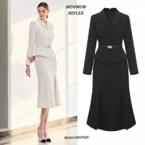 [미니멈]MD 페플럼 머메이드 원피스 MD MZAAWO1160_CJ