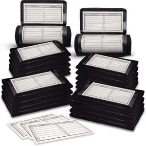 GSM 브랜드 쿼터백(QB) 플레이 손목밴드 - 유소년 사이즈 프로 축구 완장 플레이북 20팩(블랙)