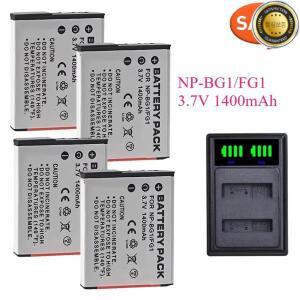 3.7V 1400mAH NP-BG1 NP 배터리 + LCD USB 충전기 소니 카메라에 적합 DSC-H90