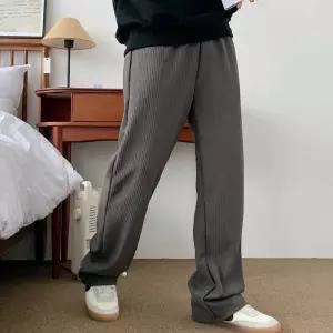 [베스트TOP100] 남자 무지 골지 와이드팬츠 허리밴딩 봄바지 편한바지