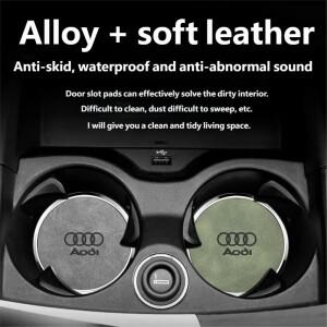 아우디 S3 Q2 TT 알로이 가죽 자동차 컵홀더 미끄럼 방지