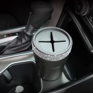 창의적이고 세련된 디자인의 1pc 동전 보관 상자 미니 자동차 컵 홀더 휴대용 Co 모조 다이아몬드 수 있습