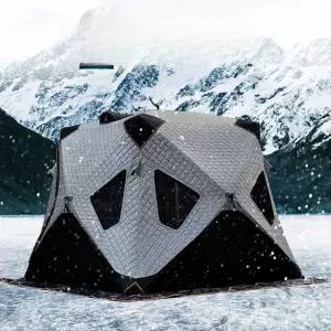 따뜻한 큐브텐트 겨울 얼음낚시 빙어 야외 블루