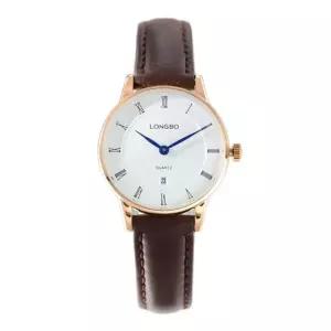 [다잇템]여자 로마 갈색 금색 라운드 넘버 손목 시계 (10415848A)