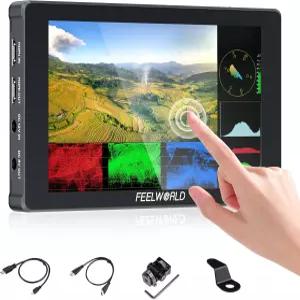 필월드 7인치 터치스크린 카메라 캐논 1920x1200 Lut 3D 외장 F970 포함 전원 F7 고휘도 필드 1200nit