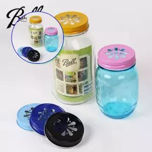 쌍문상회 편안한 볼메이슨 밀폐유리병 우유병 드링킹자 1p