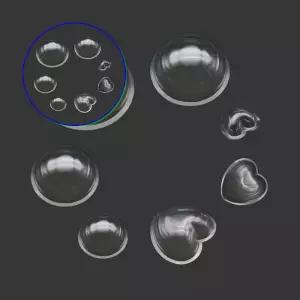 쌍문상회 투명한 반구 플라스틱 원형 반구 공예 재료