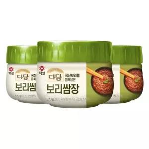 [CJ제일제당][CJ]백설 다담 보리쌈장 570g x3개[35759078]