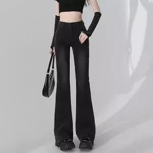 스파이더맨 여친 팬츠 가을 검정 핫팬츠 하이웨스트 빅사이즈 슬림핏 OPH3