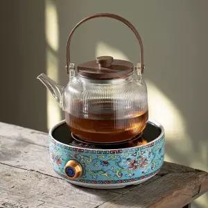 호두나무 미니인덕션 전기다기세트 티포트 세라믹히터 스토브 세라믹 1000W