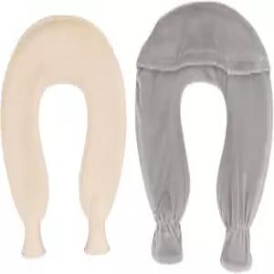 2PCS U자형 온수병 1L - 분리 가능한 커버가 있는 부드러운 고무 온수 가방 겨울철 보온 및 를 위한 목과