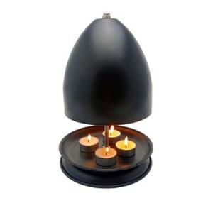 크리스마스 촛불 램프 세라믹 레이어 티 철 더블 캔들 및 워머 손난로 휴대 야외