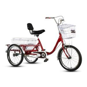 성인 세발자전거 3발 여성용 바구니 선물 4륜 마실 삼발이