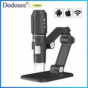 호환 Dodosee 업그레이드 스탠드 받침대 WiFi 디지털 현미경 50x-1600x HD 전자 현미경 수리용 안드로이드i