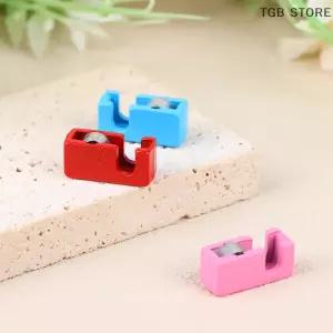 1/12 인형의 집 테이프 디펜서 인형 미니 커터 문구 장식 사무실 학교 척 놀이 장난감