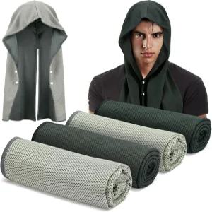 더운 여름 야외 액세서리에서 목과 얼굴을 위한 Acostop 쿨링 후디 타월 흡수력 및 빠른 건조 스웨트 랩