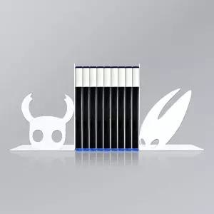 할로우 나이트 호넷에서 영감을 받은 메탈 북엔드 - 책장과 게임 컬렉션을 위한 견고한 장식 지지대 캐릭터