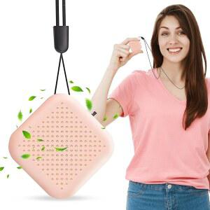 리프톤소 휴대용 용 공기청정기 u2013 웨어러블 미니 120시간 런타임 먼지 냄새 및 오염 물질을 위한 USB 충전식 필터리스 이온 장치 DS-U0 DS-0H