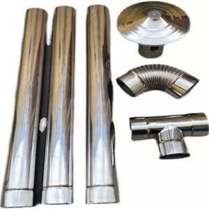 화목 난로연통 스테인레스 두꺼운 플콘 덮개 배출 방수 펠렛 10cm 연통 1m