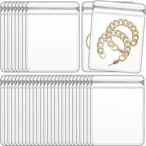 PVC 주얼리 파우치 클리어 지퍼백 산화 방지 귀걸이 보관 가방 보관용 (100PCS 1.57 * 2.36인치)