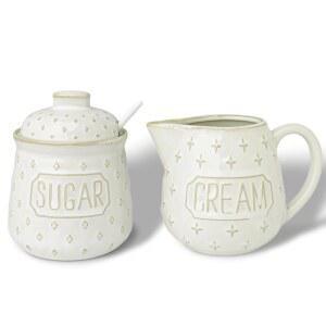 GDCZ 세라믹 슈가 및 크리머 세트, 커피 서빙 세트, 스푼 및 크림 피처가 포함된 슈가 볼, 밀크 크리머 및 설탕 용기(화이트)