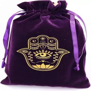 아트시 크래프트 6x9 함사 핸드 벨벳 주얼리 파우치 선물 가방 파티마 이블 드로스트링 오라클 타로 카드