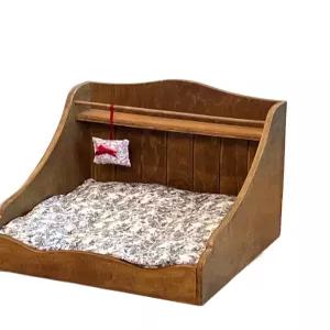 예쁜 원목 강아지 침대 고양이 빈티지 쿠션 쇼파