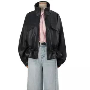 [쉬즈나인]피코 하이넥 스트링 라이더 자켓