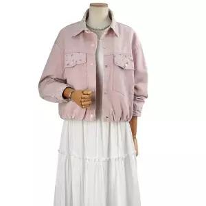 [쉬즈나인]플라 배색 컬러 청자켓