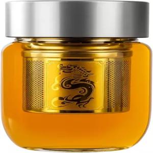 글래스크래프트 유리 티 인퓨저 병 느슨한 잎차를 위한 인퓨저가 포함된 휴대용 여행용 물병