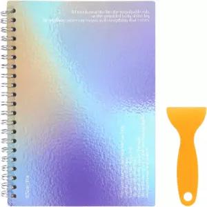 샹그릴라 스티커 컬렉션 앨범 A5 - 재사용 가능한 정리함 40장 빈 릴리스 종이 보관함 및 스크레이퍼